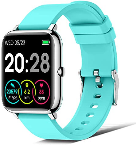 Rinsmola Smart Watch for Men Women, Fitness Tracker with Heart Rate Sleep Monitor, Ladies Fitness Watch Step Calorie Counter, Pedometer Stopwatch IP67 Waterproof Sports Smart Watches for Android iOS