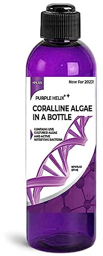 ARC Reef Coralline Algae in a Bottle - Purple Helix, Live Spores and Nitrifying Bacteria for Saltwater Reef Tanks, Seeds Dry Rock with Vibrant Purple Coralline, Treats Up to 50 Gallons, Brush Included