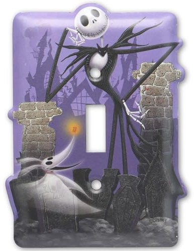 Disney The Nightmare Before Christmas Metal Light Switch Plate - Jack Skellington Switch Plate Decoration for Home