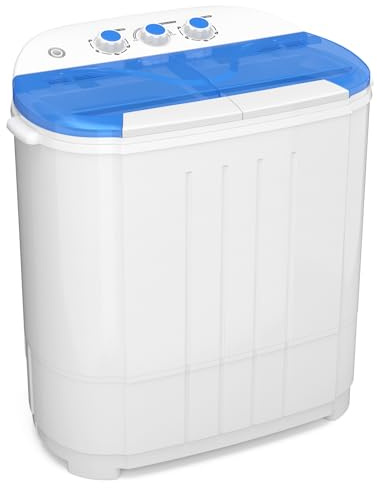 Auertech 14 Lbs Portable Washing Machine, Portable Washer for Apartment with 9 Lbs Washer, 5 Lbs Spinner, Mini Compact Top Load Washing Machine for RV Dorm Small Space
