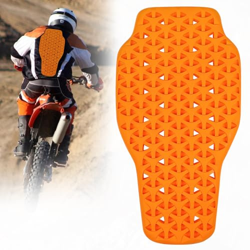 GOMETY Paraschiena moto, protezione schiena certificata rimovibile alta sicurezza gilet protezione schiena moto guida unisex adulti 42 x 32 cm materiale PU