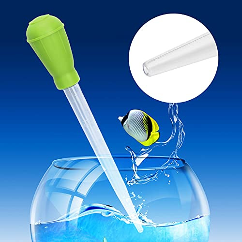 HEEPDD Aquarium Gravel Cleaner, ABS Mini Manuell Vattenväxlare, Exakt Fish Tank Dropper för Rengöring och Utfodring, Idealisk för små Akvarier och Kontorsbruk (Grön)