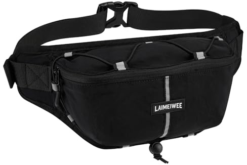 LAIMEIWEE Bauchtasche Gürteltasche Herren Damen – Klein, Anti-Diebstahl, Hüfttasche mit RFID Schutz, wasserabweisend & verstellbar – 3-in-1 für Reisen, Wandern, Hundetraining, Festival | Leichtes Design, wasserabweisend, für Reisen, breite Öffnung, Crossbody-Gürteltasche für EDC, Laufen, Wandern, Radfahren