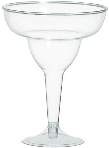 amscan 350102.86 Amscan Clear Hard Plastic Margarita Glasses 11oz, 20 Pcs