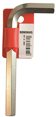 Bondhus 16288 19-mm-Spitze Schlüssel Innensechskantschlüssel mit briteguard Finish, markiert und Barcode, kurz Arm