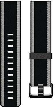 Fitbit Versa Lite Cinturini Ibridi In Tessuto, Nero/Grigio, G
