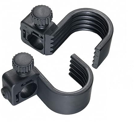 Mivardi Rutenablage für Sitzkiebe Ø25mm - Schwarz, Metall, Fischerrutenhalter, Hängeregal, Pulverbeschichtet, Bodenmontage, Outdoor, Rustikal, für Fischerei und Wohnzimmer