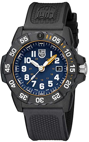 Luminox – Navy Seal – herrklocka 45 mm – militär dykklocka – svart kronograf – vattentålig herrklocka – datumfunktion 200 m, Svart, 45 mm, Titta
