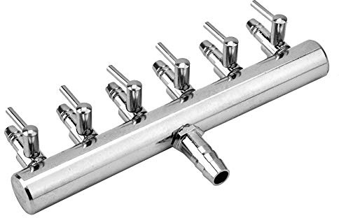 KUIDAMOS Aquarium Air Pump Splitter air pump manifold 6 way splitter 6 Way Cross Aquarium Gang Valve for shunt gas Luchtpompaccessoires