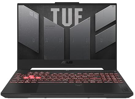 Asus TUF Gaming A15-TUF507NV-LP061W 15.6 Pouces FHD 144Hz Gaming (AMD Ryzen 7 7735HS Processeur 4.7 GHz, 16GB DDR5 RAM, 1TB SSD, NVIDIA GeForce RTX 4060 TGP 140W, Windows 11 Home) – Clavier AZERTY.