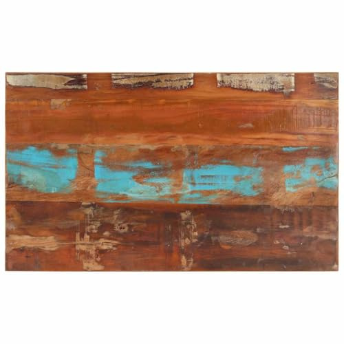 vidaXL Dessus de Table Rectangulaire Remplacement de Table Dessus de Table de Rechange Table Basse 60x100 cm 15-16 mm Bois de Récupération