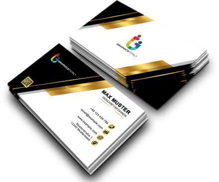 Premium Visitenkarten personalisiert (85x55mm), Premium Papier, hochwertiger Druck, hohe Qualität, selbst gestalten für Business, Unternehmen, Startup & privat (Premium Gold)