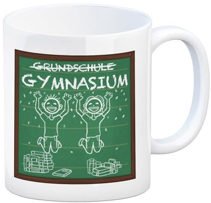 Gymnasium Kaffeebecher für die weiterführende Schule im Tafellook Tassen Geschenk für die Schultüte oder für die weiterführende Schule Schule Schüler School Freunde