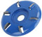 Lwuey Disco Da Taglio per Legno, Dischi Da Intaglio Turbo in Legno in Acciaio Fresa a 6 Denti Strumento per La Lavorazione Del Legno Massimizza Le Prestazioni Smerigliatrice(Arc Blade)