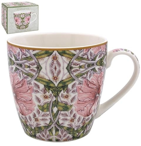 Lesser & Pavey Pimpernel Large Breakfast Mug | Ceramic Coffee Mugs for Home Or Work | Premium Design Mugs for All Occasions | Lovely Mugs for Tea, Coffee & Hot Drinks - William Morris