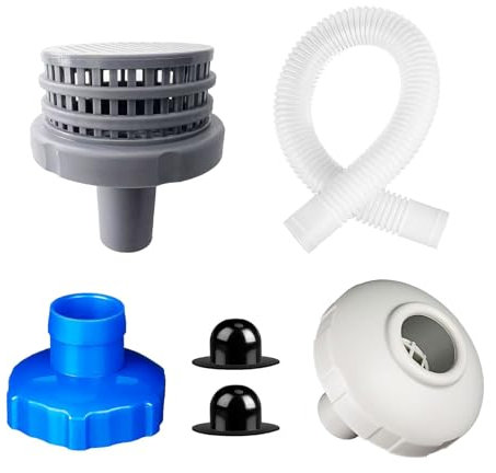 Uqezagpa Juego Práctico Conexiones Agua para Piscina Adaptador Manguera Conectores Colador Manguera Espumadera Rejilla para Piscina 25022E