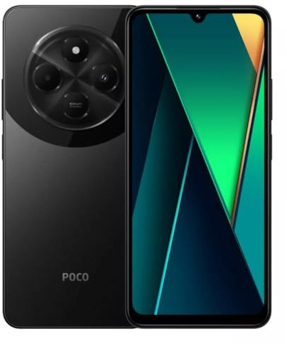 XIAOMI Poco C75 Smartphone 6+128GB Sin Contrato Móvil Pantalla 6.88» Procesador Octa-Core MediaTek Helio G81 Triple Cámara 50MP AI Batería 5000mAh NFC Dual SIM Negro
