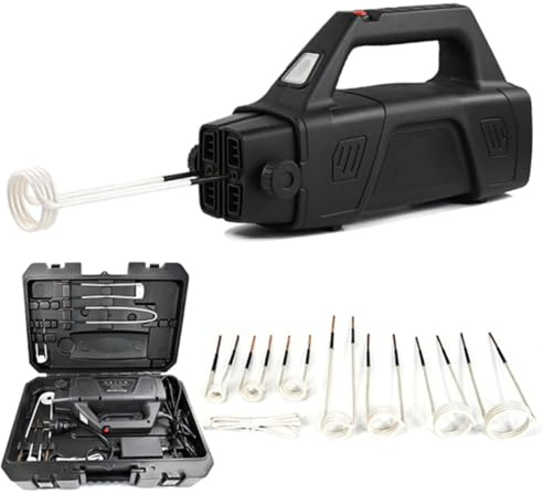 WHIPIN Chauffage à Induction pour Voiture, Chauffage électromagnétique HF Portable 1500 W, Chauffage à vis rouillée Portable, Chauffage à Induction sans Flamme pour Le Retrait des boulons
