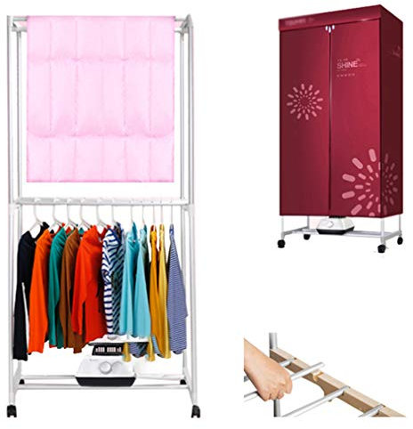 Secadora de Ropa eléctrica de Secado rápido, diseño portátil para el hogar y los dormitorios, máquina de Aire Caliente para Todo Tipo de Tejidos, Tela Oxford Impermeable de Alta Densidad
