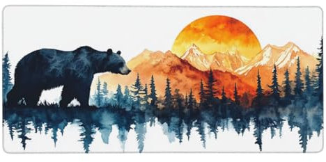 Gaming Mauspad, Sonnenuntergang Mousepad XXL 600x400x3mm Mousepad Gaming Landschaft, Schreibtischunterlage Mit Kantenschutz,Wasserabweisend Maus Pad Gaming Verbessert Präzision und Geschwindigkei-z811