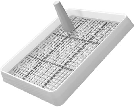 BUGUUYO Toilette per Cani Piccola Dimensione con Ergonomica Antischizzo Vasino Urine per Cuccioli Indoor Vassoio Lettiera Pratico e Facile da Pulire per Addestramento Igienico