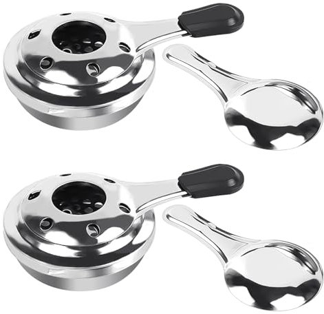 TSKER 2 Stück Fondue Brenner, Mini Edelstahl Alkoholbrenner, Camping Spiritusbrenner Kocher, Outdoor Topfbrenner Alkoholbrenner, für Outdoor Camping Picknick Kochen Rucksackreisen BBQ