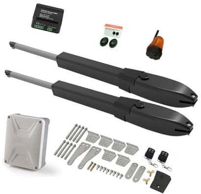 Garagedörröppnare, Solbatteri Dubbelarm elektrisk dörröppnare Svängportsöppnare IP-kamera Fjärrkontroll Outdoor Farm Manor(KIT F)