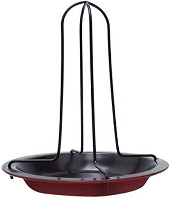 SEWOART À Rôtir Portable Acier Au Antiadhésif Vertical Pour Barbecue Camping Avec Poêle