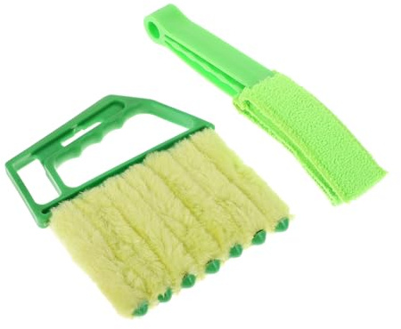EXHUMKY 2 Pezzi Pulitori per Tapparelle Strumenti Professionali per La Persiane e Ventilatori Del Climatizzatore Facili Usare e Leggeri Compatibili