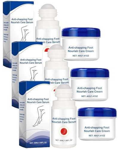Bálsamo anti-crack nutritiva de reparación de pies, bálsamo para el pie para pies secos agrietados, retire la piel muerta y suavizando la piel seca, el palo de tacón hidratante (3set)