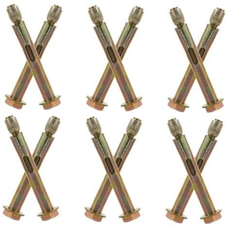 WEKADRIN 12 Stück Teiliges Carbonstahl Betonanker Schrauben Verzinkte Hochfeste Expansion Bolzen zur Sicheren Befestigung von Möbeln und Bauteilen Betonoberflächen