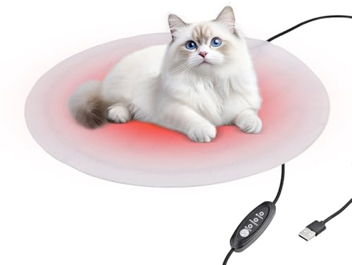 Heizkissen Für Katzen Im Außenbereich 3-Stufige Elektrische Waschbare | Beheiztes Haustierbett Für Katzen Hunde Welpen Kaninchen Haus Außen Winter Reise Auto Camping Stuhl Couch