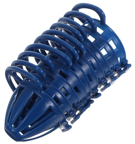 Mangeoire Suspendue en Plastique Bleu pour Oiseaux, Panier à Fruits | Lot de 10, Accessoire de Cage à Suspendre, Panier Mangeoire pour Perruches et Canaris, Porte-Œufs pour Alimentation