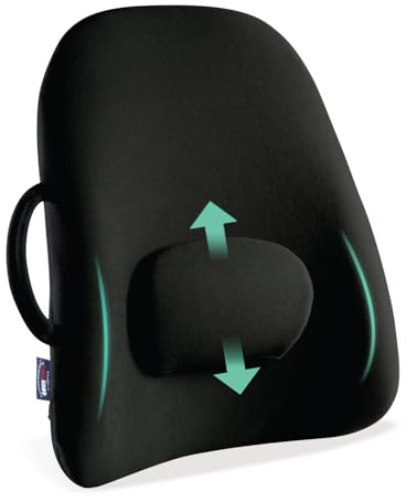 ObusForme Lowback Backrest Support – Lower Back Padded Seat Cushion and Lumbar Support Pillow, Portable Posture Support with Soft and Durable Foam