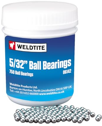 Weldtite 5/32 “/ 3.97 mm Case Hardened Metal Ball Bearings, Pack of 750