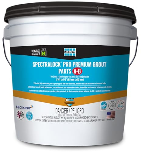 LATICRETE SPECTRALOCK PRO Premium® Durable Stain Proof High Performance East to Use Non Sag Epoxy Tile Grout AB Full Unit/Requires 9 LB Part C Carton