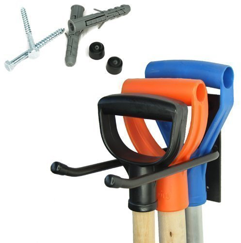 4U® Gerätehalter Halterung Gartengerätehalter Besenhalter Garten Spatenhalter Wand