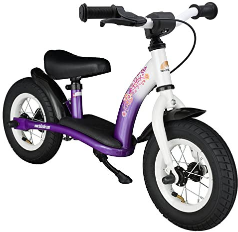 BIKESTAR Kinder Laufrad Lauflernrad Kinderrad für Mädchen ab 2-3 Jahre | 10 Zoll Classic Kinderlaufrad | Lila & Weiß | Risikofrei Testen