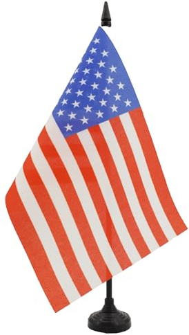 AZ FLAG Bordsflagga USA 21x14 cm Amerikansk 100D Polyester Plastfot