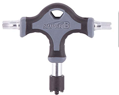 SUPER-B T-wrench chainring nut wrench Torx 40 hex 6 mm - Black