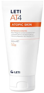 LETI AT4 Intensivcreme - Akuthilfe bei Hautirritationen & Ekzemen aufgrund von Neurodermitis oder zu Allergien neigender Haut, für extrem trockene Haut, reizmindernd und feuchtigkeitsspendend, 100 ml