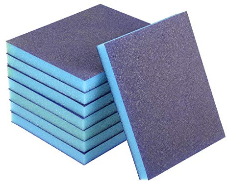 sourcing map Sanding Sponge Sanding Blocks 120-Grits Medium Grit Sand Block Pad for Metal Wood 8pcs