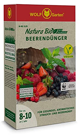 WOLF Garten - Natura Bio Beerendünger N-BE 0,85 für ca. 8-10 m² pro Jahr; Verpackung aus Recycling Graspapier