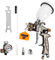 BEETRO Pistolet à Air pour Retouches HVLP pour Peintures Transparentes Buse en Acier Inoxydable 1.0mm Capacité 150ml 7.0CFM 22psi