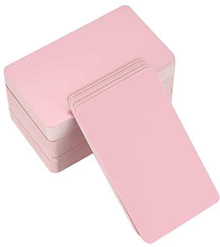 150 st blanka papperskort, indexkort, spelkort, minneskort tomt, kraftpapperskort, visitkort, papper för hemmapyssel, minnesinlärning – rosa, 8,9 x 5,2 cm (3,5 x 2,04 tum)