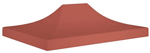 vidaXL Techo de Carpa para Celebraciones Cenador Toldo Cubierta Superior Carpa Plegable Jardín Patio Marquesina Fiesta Terracota 4,5x3 m 270 g/m²