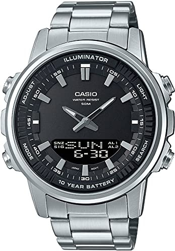 CASIO Correa de acero inoxidable analógica digital