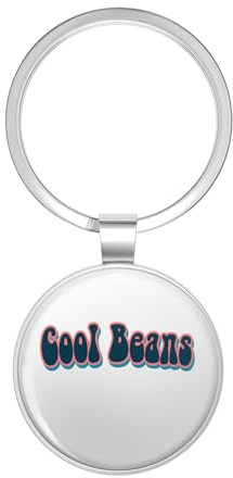 1080 Graphics Cool Beans 2 Key Chain Double Sided Stainless Steel Keychain