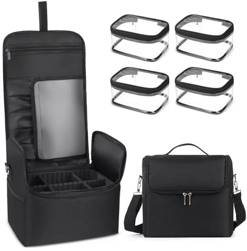 Deciniee Kosmetikkoffer Make Up Tasche: Professionelle Kosmetiktasche Groß - Tragbar Reise Schminktasche Schminkkoffer Damen