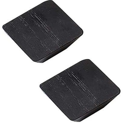EUTYRG 2 Stück Schrankgriffe, Schubladengriffe aus massivem Holz, Möbelbeschläge für Küchenschränke, Schuhschränke, Kommoden (Schwarz, HD, 17 mm)